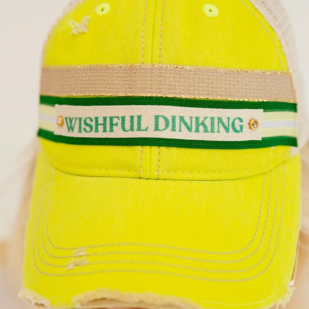 Never Worn - Distressed Neon Green Pickleball Hat by Judith March